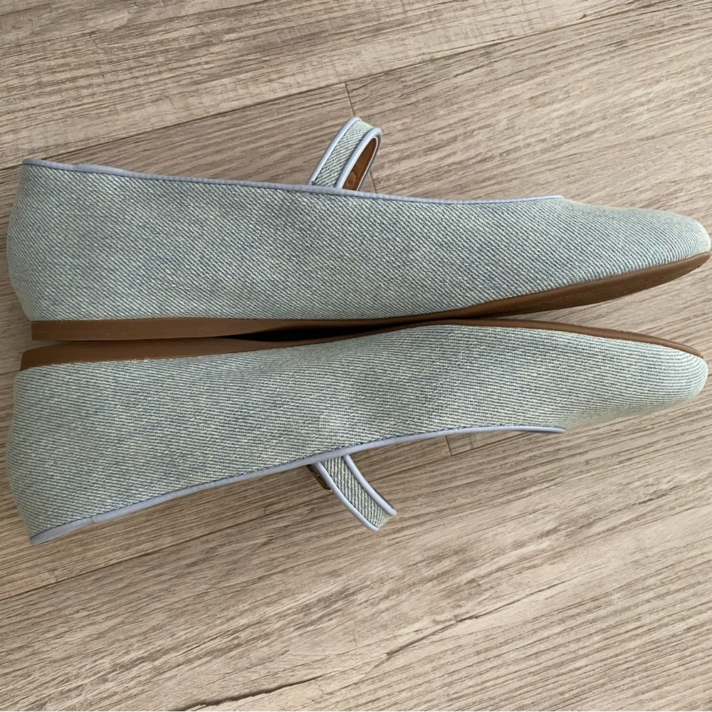 NWOT Bandolino Philly Mary Jane Ballet Flats Light Blue Denim Feminine - Size 10 - Picture 7 of 11